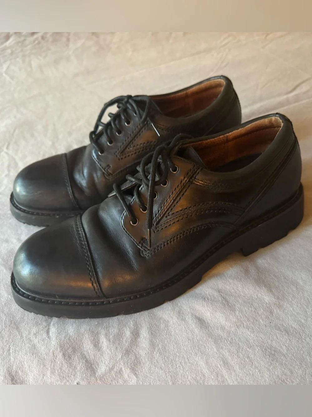 Dockers Classic Men's Black Leather Lace-Up Shoes